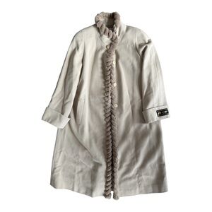 RARE vintage wool & fur long coat